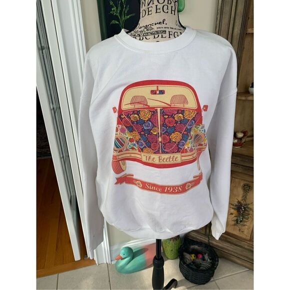 Gildan Vintage Volkswagen Beetle Sweatshirt Unisex - Picture 3 of 8